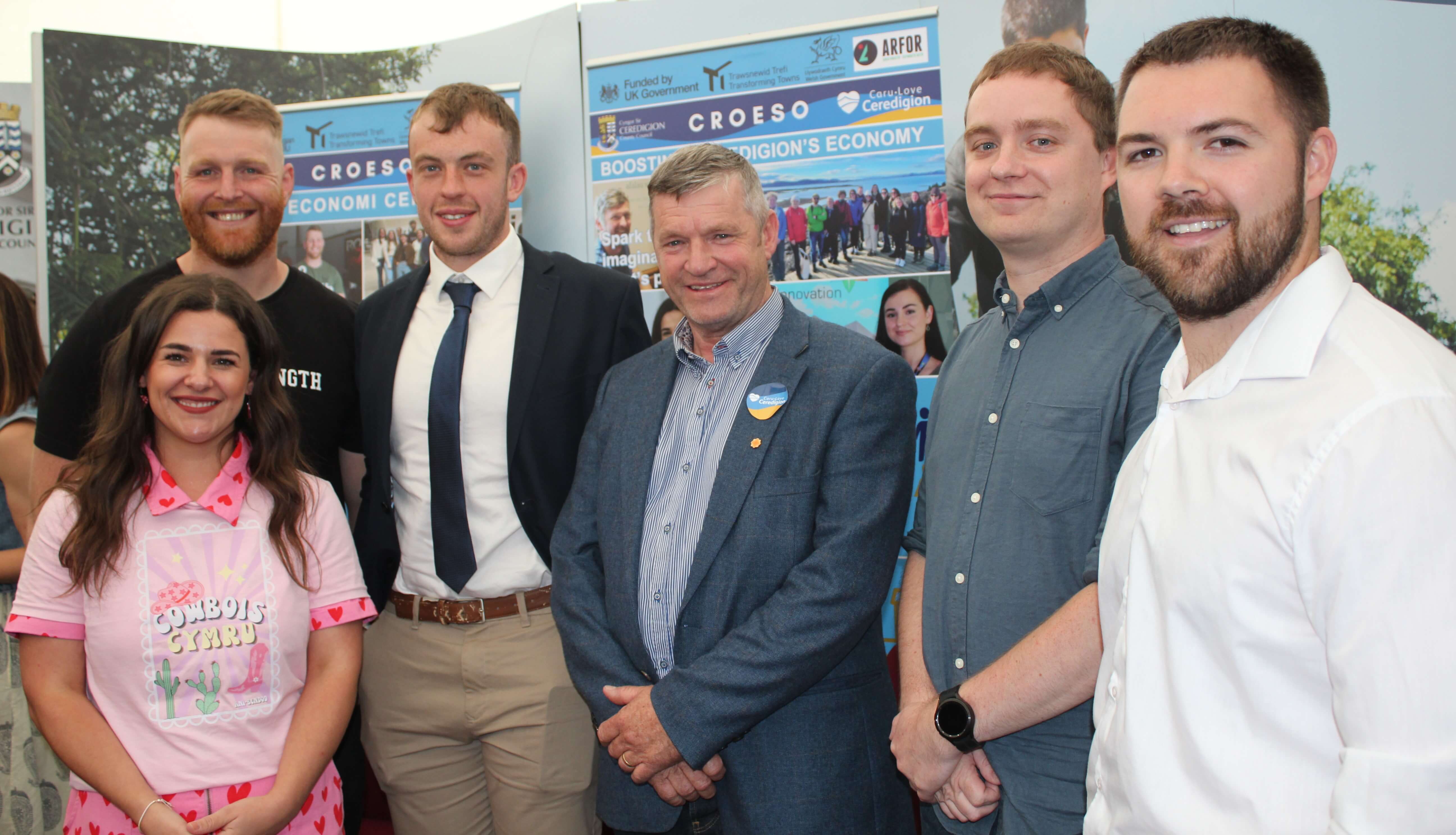 Speakers (left to right): Anwen James, Rhys Jones, Owen McConochie, Bryan Davies, Endaf Griffiths, a Steff Evans.