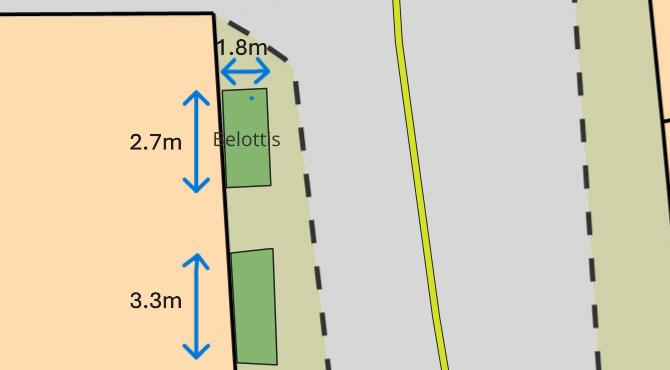 Belottis cafe designated seating area floor plan