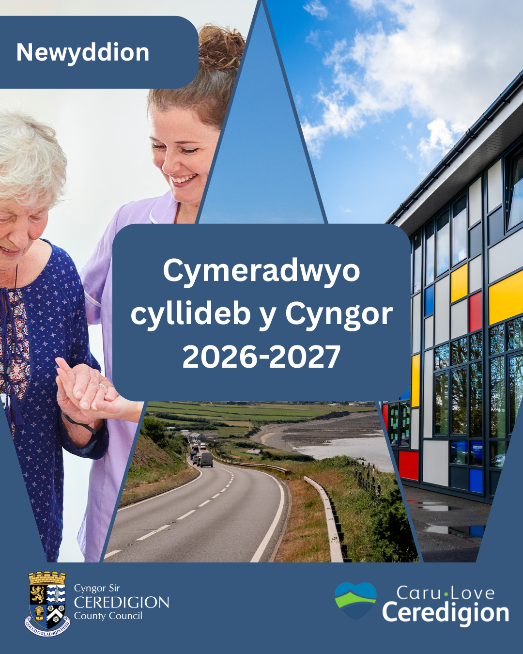 Cymeradwyo cyllideb Cyngor Sir Ceredigion ar gyfer 2026-2027