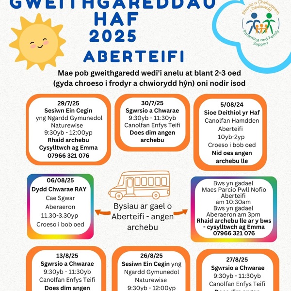 Gweithgareddau Haf Aberteifi