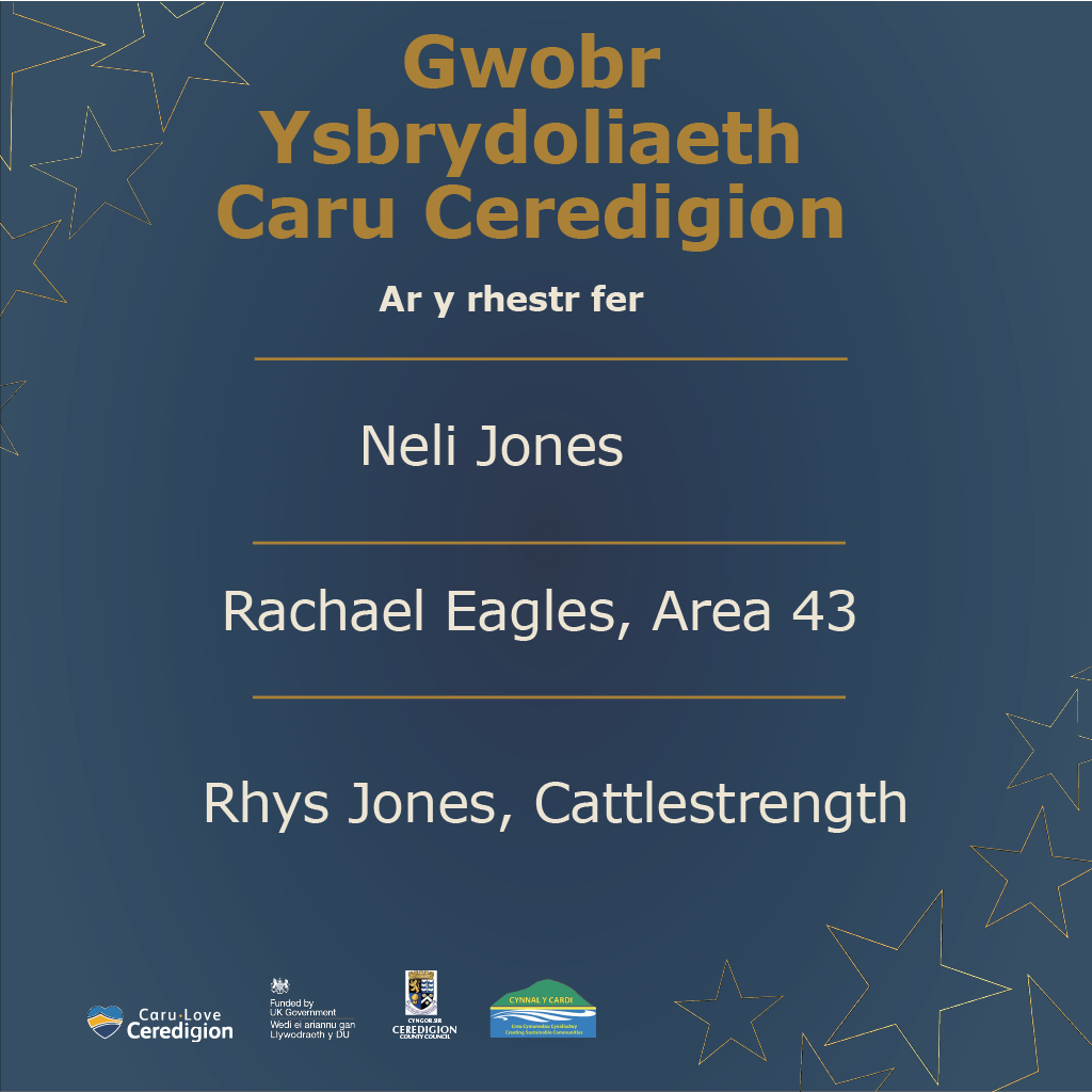 Gwobr Ysbrydoliaeth Caru Ceredigion
