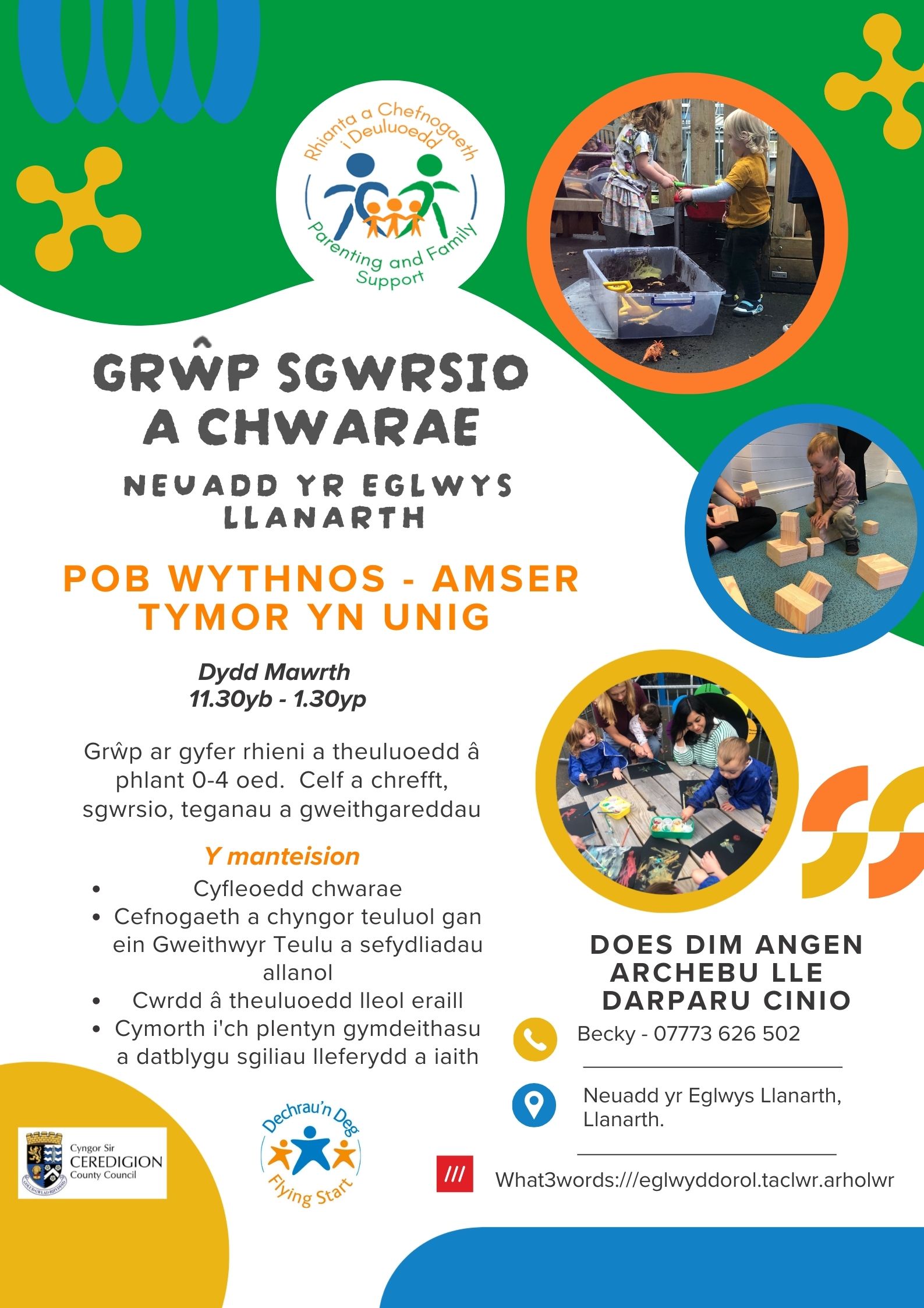 Grŵp Sgwrsio a Chwarae Llanarth