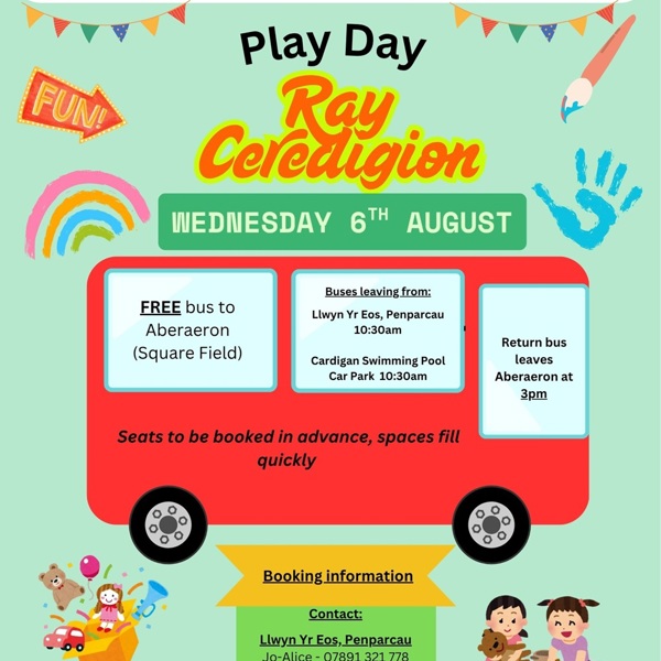 Buses to RAY Ceredigion Play Day