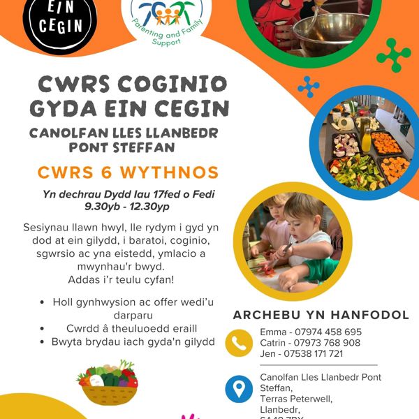Cwrs Coginio Llambedr Pont Steffan gyda Ein Cegin 